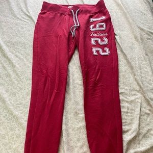 Red Hollister sweatpants